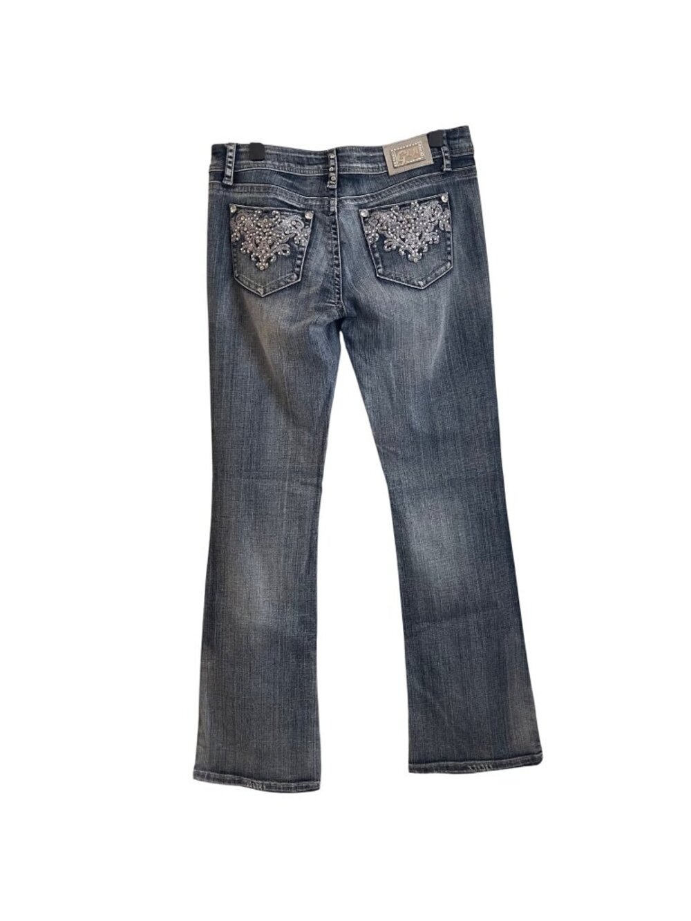 Vintage Y2K Grace In LA Low-Rise Western Bootcut Jeans Size 11 Embellished Glam